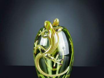 SMALL 2 GECKOS - Glass vase by VGnewtrend - view 3