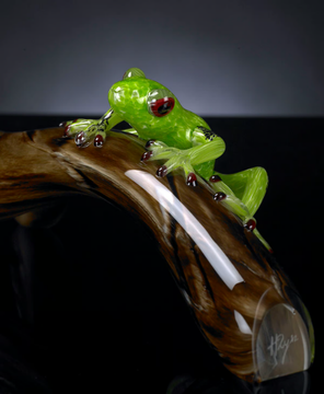 BRANCH WITH FROG - Glass decorative object by VGnewtrend - view 3