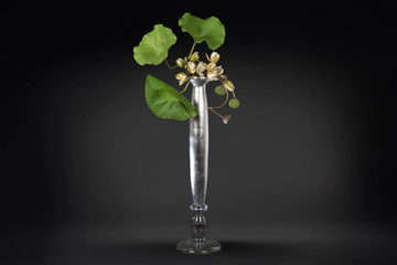 COMPOSIZIONE MERCURIO LOTUS - COL. FOGL - Floral composition with glass vase by VGnewtrend - view 3