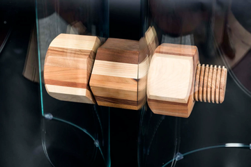VENEZIA - Square wood and glass table by VGnewtrend - view 3