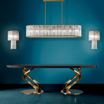 ECLIPSE - Oval wooden table by VILLARI - view 3