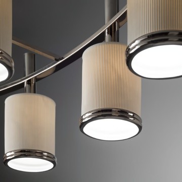 GILDA 8 - Brass pendant lamp by VILLARI - view 3
