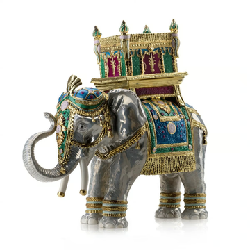 HAPPY JAIPUR ELEPHANT - Porcelain decorative object by VILLARI - view 3