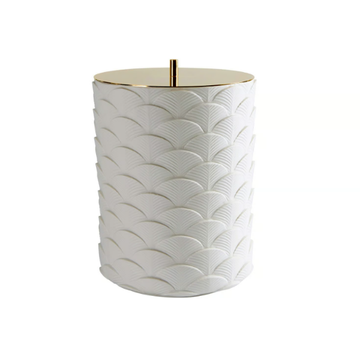 PEACOCK - Porcelain bathroom waste bin by VILLARI - view 3