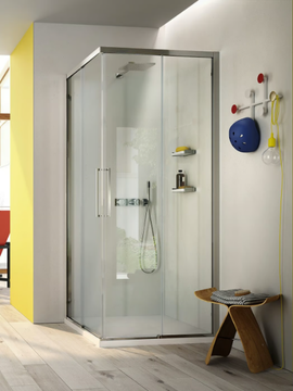 SERIE 7000 ZA+ZA - Corner shower cabin with sliding door by VISMARAVETRO - view 3