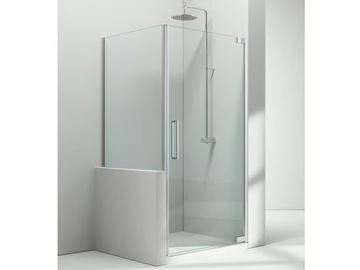 FLARE FN+FP - Corner crystal shower cabin with hinged door by VISMARAVETRO - view 2
