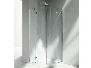 SINTESI ST - Corner semicircular custom tempered glass shower cabin by VISMARAVETRO - view 2