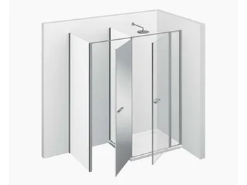 TWIN T42 - Corner shower cabin with storage container by VISMARAVETRO - view 2