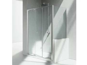 JUNIOR GM+GP - Corner tempered glass shower cabin with folding door by VISMARAVETRO - view 2