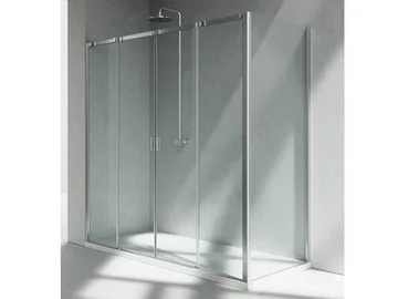 SERIE 8000 C4+CG - Corner crystal shower cabin with sliding door by VISMARAVETRO - view 2