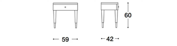 AUGUSTA - Bedside table with drawers by VOLPI - view 3