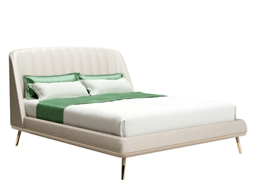 DOLLY - Double bed with upholstered headboard by VOLPI - view 2