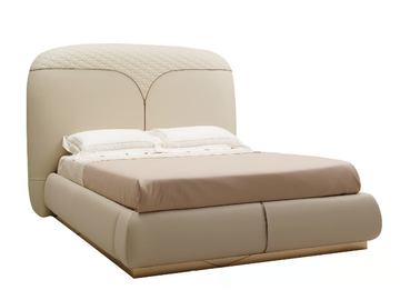 ESTER - Upholstered double bed with high headboard by VOLPI - view 2