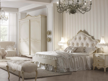 MICHELANGELO - Double bed with upholstered headboard by VOLPI - view 3