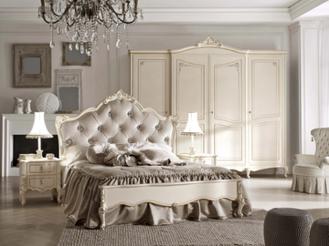 PERLA - Double bed with upholstered headboard by VOLPI - view 3