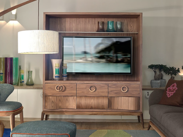 CONTEMPORARY LIVING - Wooden TV cabinet with drawers by VOLPI - view 2