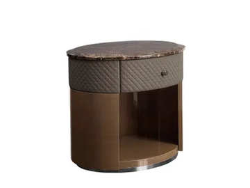 DAGMAR - Oval bedside table with drawers by VOLPI - view 2