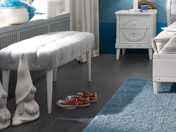 GUGLIELMO - Upholstered fabric bench by VOLPI - view 2