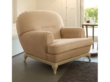 CONTEMPORARY LIVING - Leather armchair with armrests by VOLPI - view 2