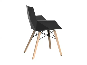 FAZ WOOD - Polypropylene garden chair with armrests by VONDOM - view 3