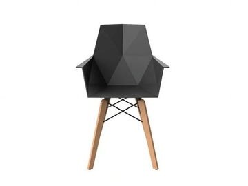 FAZ WOOD - Polypropylene garden chair with armrests by VONDOM - view 2