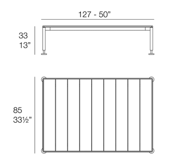HAMPTONS - Rectangular aluminium garden side table by VONDOM - view 3