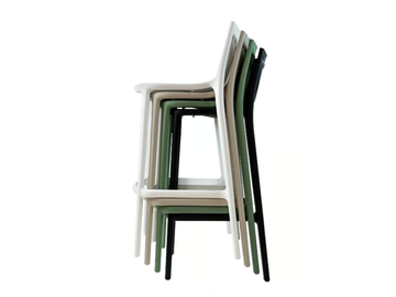 IBIZA - Stackable high polypropylene stool with back by VONDOM - view 2