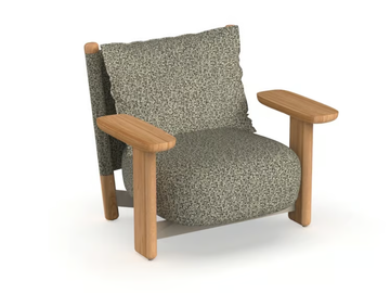 MILOS - Fabric garden armchair with armrests by VONDOM - view 2