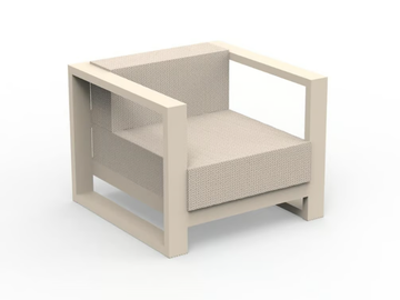 POSIDONIA - Fabric garden armchair with armrests by VONDOM - view 2