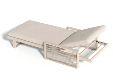 THE FACTORY - Recliner aluminium sun lounger with armrests by VONDOM - view 2