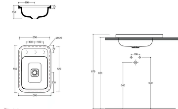CAMEO - Inset rectangular ceramic washbasin by Valdama - view 3