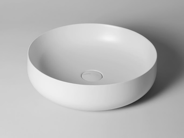 SEED - Countertop round single ceramic washbasin by Valdama - view 2