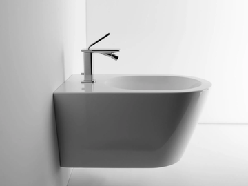 IL - Wall-hung ceramic bidet with overflow by Valdama - view 3