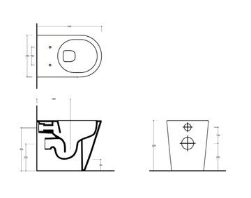 IL - Rimless Floor mounted ceramic toilet by Valdama - view 3