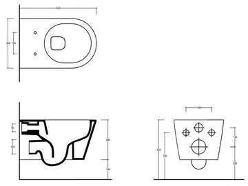 IL - Wall-hung rimless ceramic toilet by Valdama - view 3