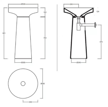 OCCHIO - Freestanding round ceramic washbasin by Valdama - view 3