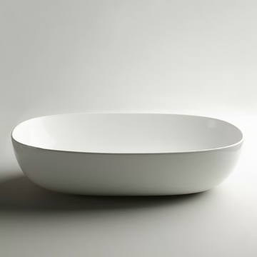 POD - Countertop oval single ceramic washbasin by Valdama - view 3
