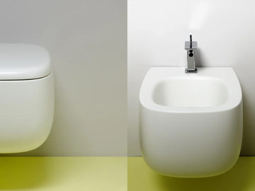 SEED - Wall-hung ceramic bidet with overflow by Valdama - view 3