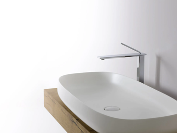 SEED - Countertop oval single ceramic washbasin by Valdama - view 3