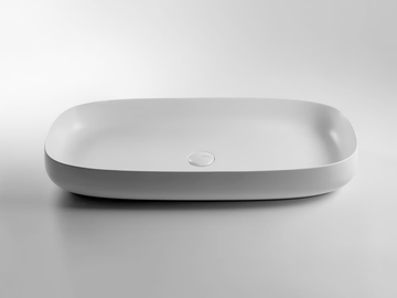 SEED - Countertop oval single ceramic washbasin by Valdama - view 2