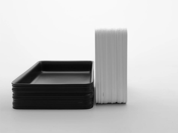 TRACE - Countertop rectangular single ceramic washbasin by Valdama - view 3