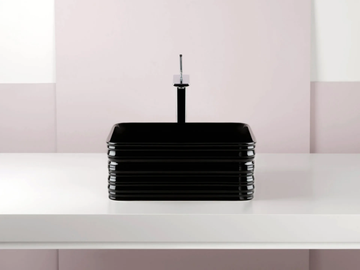 TRACE - Square single ceramic washbasin by Valdama - view 3