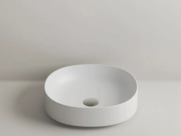 DROP - Oval single countertop ceramic washbasin by Valdama - view 3
