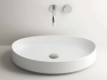 DROP - Oval countertop ceramic washbasin by Valdama - view 2