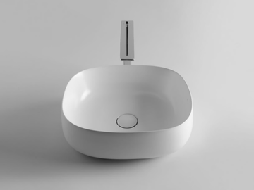 SEED - Countertop single ceramic washbasin by Valdama - view 2