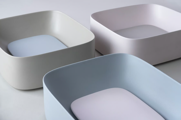 ACQUERELLO - Countertop rectangular single ceramic washbasin by Valdama - view 3
