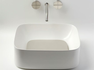 ACQUERELLO - Countertop rectangular single ceramic washbasin by Valdama - view 2