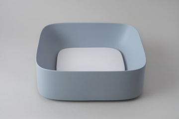ACQUERELLO - Countertop rectangular single ceramic washbasin by Valdama - view 3