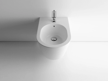 IL - Wall-hung ceramic bidet with overflow by Valdama - view 2