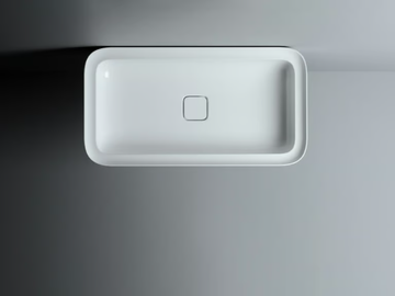 CAMEO - Countertop rectangular single ceramic washbasin by Valdama - view 2